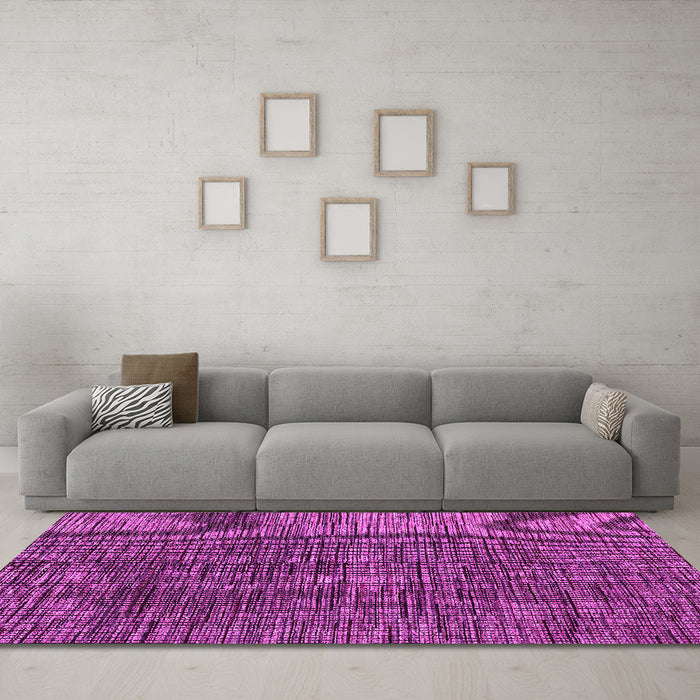 Machine Washable Abstract Pink Modern Rug in a Living Room, wshabs4624pnk