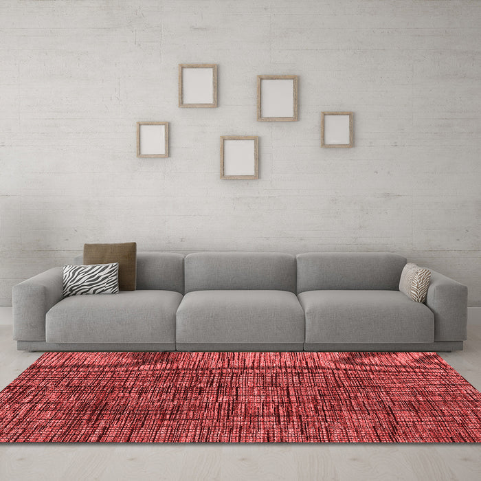 Modern Red Washable Rugs