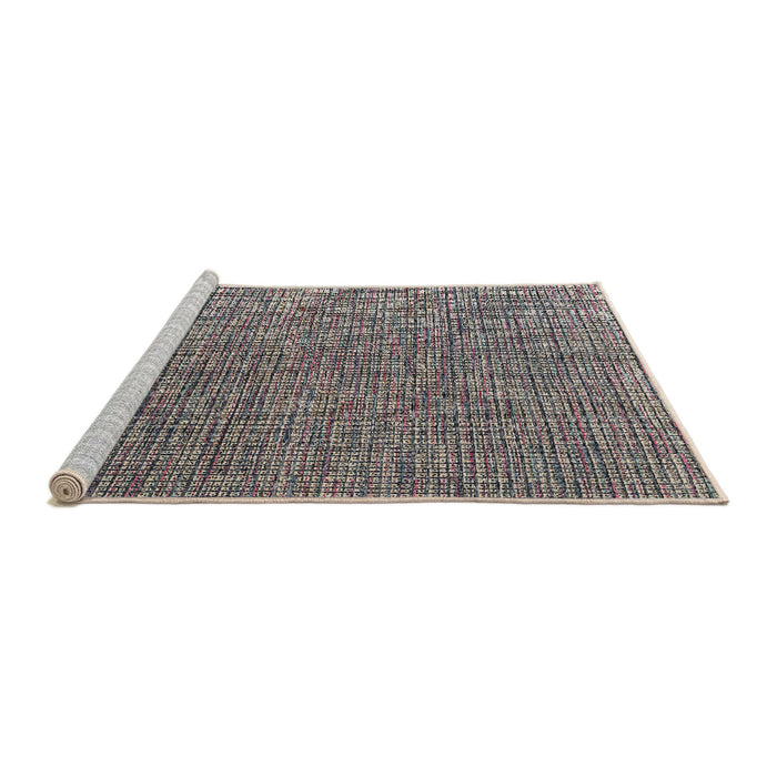 Sideview of Machine Washable Abstract Western Charcoal Gray Rug, wshabs4625