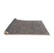 Sideview of Abstract Charcoal Gray Modern Rug, abs4625