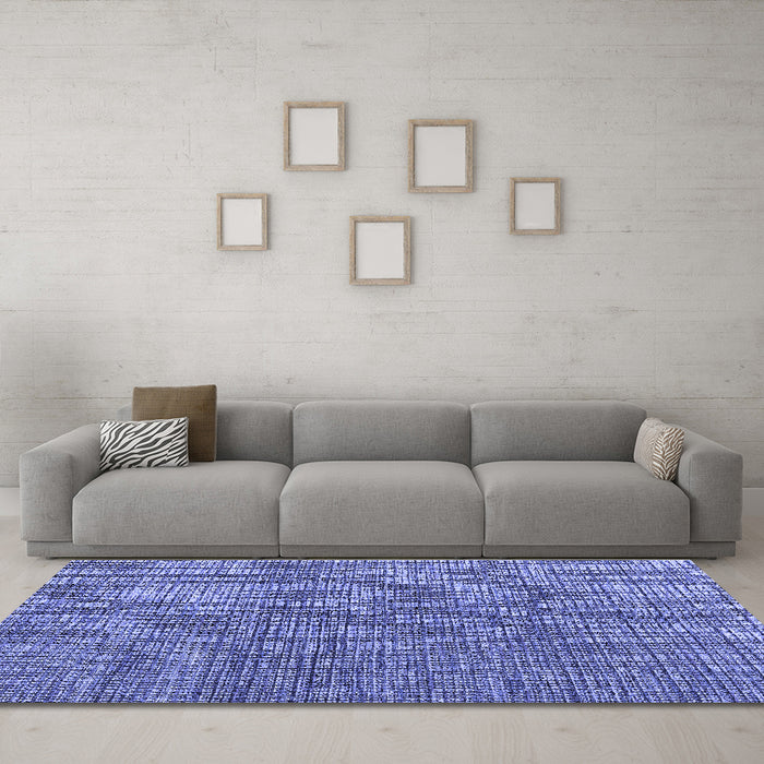 Machine Washable Abstract Blue Modern Rug in a Living Room, wshabs4625blu