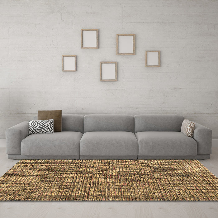 Machine Washable Abstract Brown Modern Rug in a Living Room,, wshabs4625brn