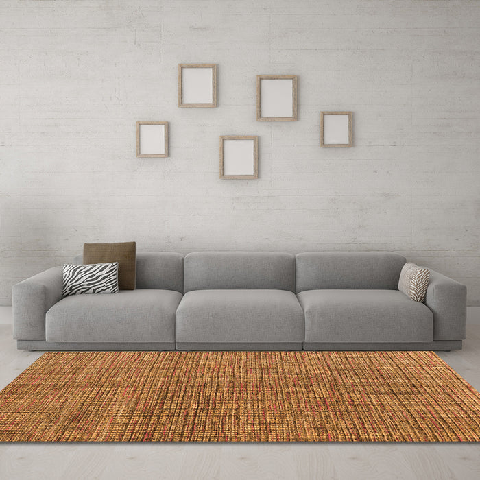 Machine Washable Abstract Orange Modern Area Rugs in a Living Room, wshabs4625org