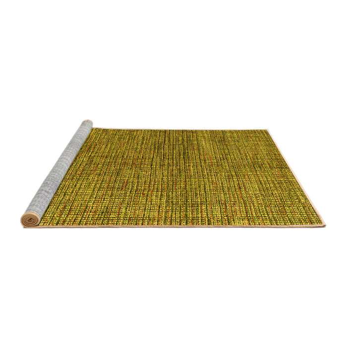 Sideview of Machine Washable Abstract Yellow Modern Rug, wshabs4625yw
