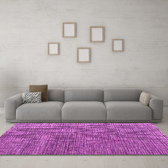 Machine Washable Abstract Pink Modern Rug in a Living Room, wshabs4625pnk