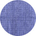 Round Abstract Blue Modern Rug, abs4625blu