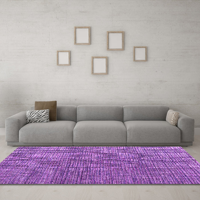 Machine Washable Abstract Purple Modern Area Rugs in a Living Room, wshabs4625pur