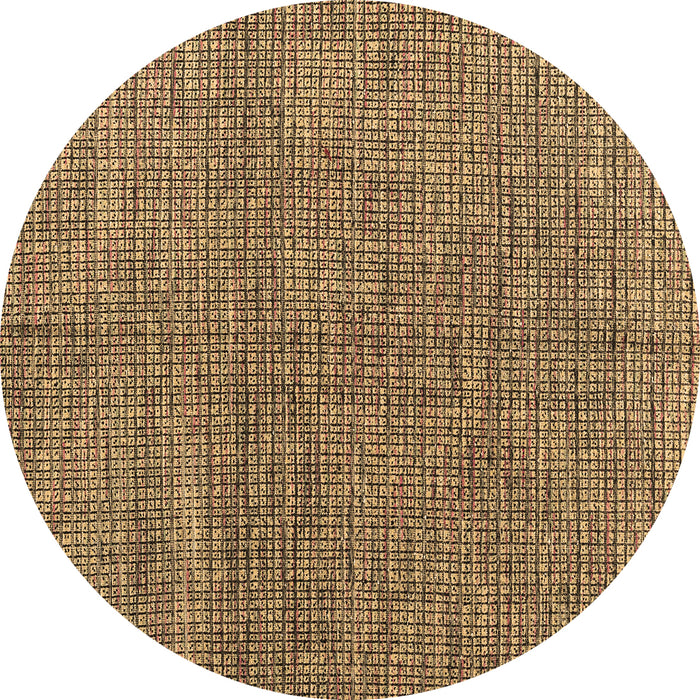 Round Abstract Brown Modern Rug, abs4625brn