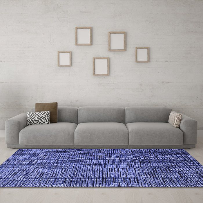 Machine Washable Abstract Blue Modern Rug in a Living Room, wshabs4626blu