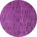 Round Abstract Pink Modern Rug, abs4626pnk