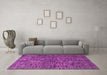 Machine Washable Abstract Pink Modern Rug in a Living Room, wshabs4626pnk