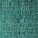 Square Abstract Turquoise Modern Rug, abs4626turq