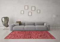 Machine Washable Abstract Red Modern Rug, wshabs4626red