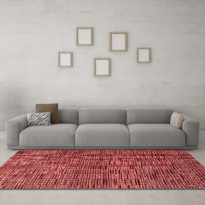Modern Red Washable Rugs