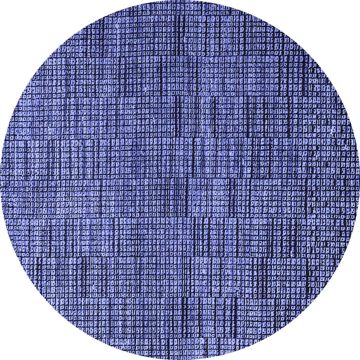 Round Abstract Blue Modern Rug, abs4626blu