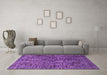 Machine Washable Abstract Purple Modern Area Rugs in a Living Room, wshabs4626pur