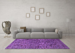 Machine Washable Abstract Purple Modern Area Rugs in a Living Room, wshabs4626pur