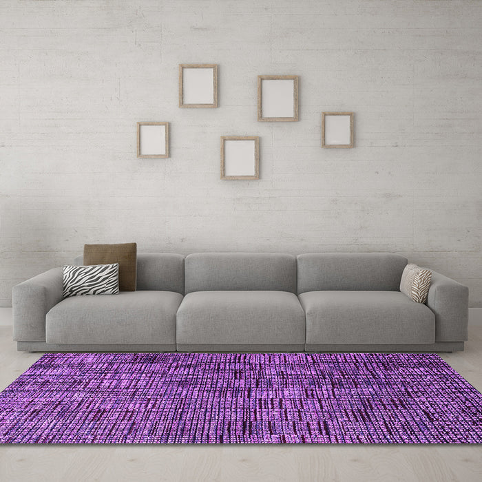 Machine Washable Abstract Purple Modern Area Rugs in a Living Room, wshabs4626pur