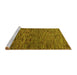 Sideview of Machine Washable Abstract Yellow Modern Rug, wshabs4626yw