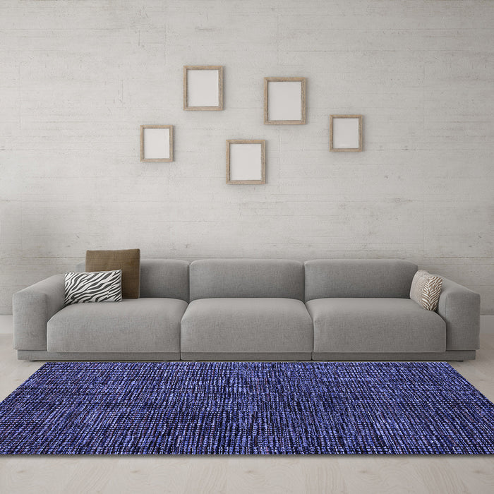 Machine Washable Abstract Blue Modern Rug in a Living Room, wshabs4627blu