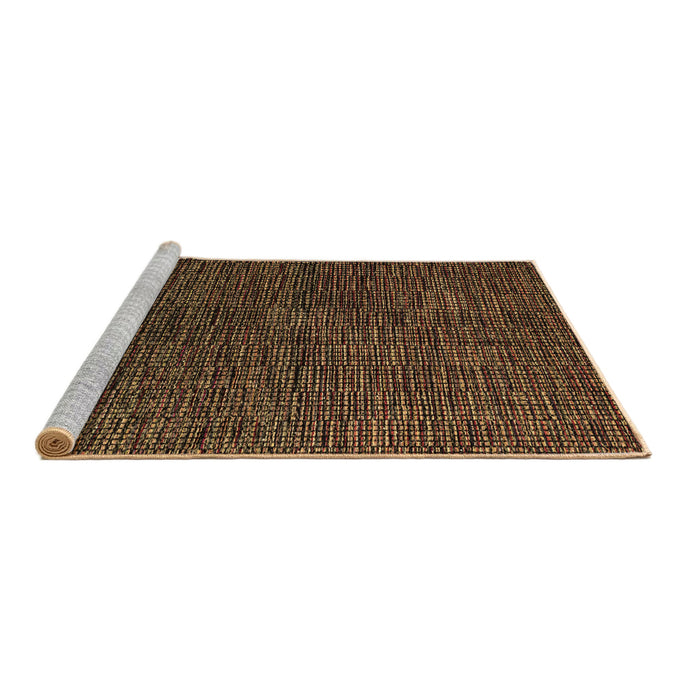 Sideview of Machine Washable Abstract Brown Modern Rug, wshabs4627brn