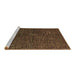 Sideview of Machine Washable Abstract Brown Modern Rug, wshabs4627brn