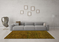 Machine Washable Abstract Yellow Modern Rug, wshabs4627yw