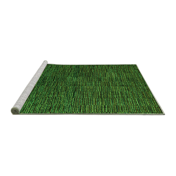 Sideview of Machine Washable Abstract Green Modern Area Rugs, wshabs4627grn
