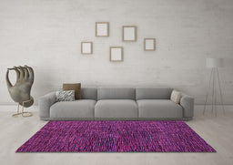 Machine Washable Abstract Pink Modern Rug in a Living Room, wshabs4627pnk