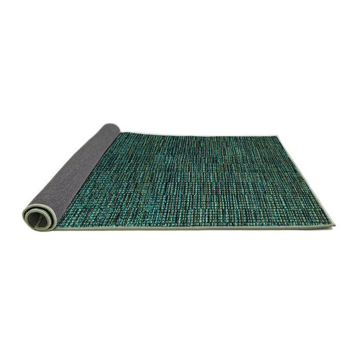 Sideview of Abstract Turquoise Modern Rug, abs4627turq