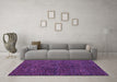 Machine Washable Abstract Purple Modern Area Rugs in a Living Room, wshabs4627pur