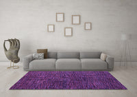 Machine Washable Abstract Purple Modern Rug, wshabs4627pur