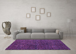 Machine Washable Abstract Purple Modern Area Rugs in a Living Room, wshabs4627pur