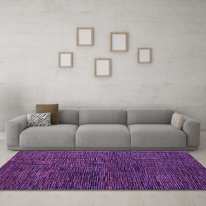 Machine Washable Abstract Purple Modern Area Rugs in a Living Room, wshabs4627pur