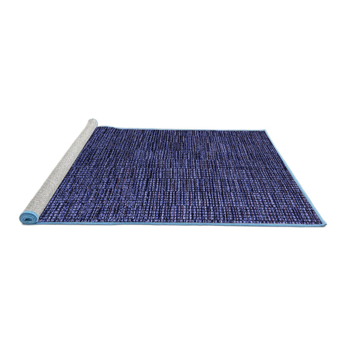 Sideview of Machine Washable Abstract Blue Modern Rug, wshabs4627blu