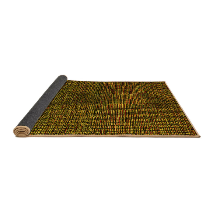 Sideview of Abstract Yellow Modern Rug, abs4627yw