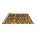 Sideview of Machine Washable Abstract Brown Modern Rug, wshabs4628brn