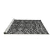 Sideview of Machine Washable Abstract Gray Modern Rug, wshabs4628gry