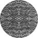 Round Abstract Gray Modern Rug, abs4628gry