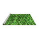 Sideview of Machine Washable Abstract Green Modern Area Rugs, wshabs4628grn