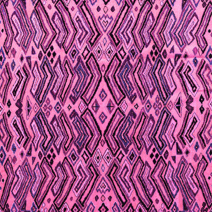 Square Machine Washable Abstract Pink Modern Rug, wshabs4628pnk