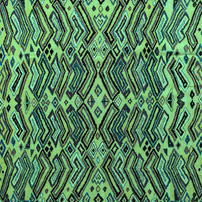 Square Machine Washable Abstract Turquoise Modern Area Rugs, wshabs4628turq