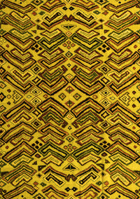 Abstract Yellow Modern Rug, abs4628yw