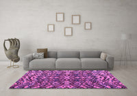 Machine Washable Abstract Purple Modern Rug, wshabs4628pur