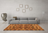 Machine Washable Abstract Orange Modern Rug, wshabs4628org