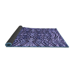 Sideview of Abstract Blue Modern Rug, abs4628blu