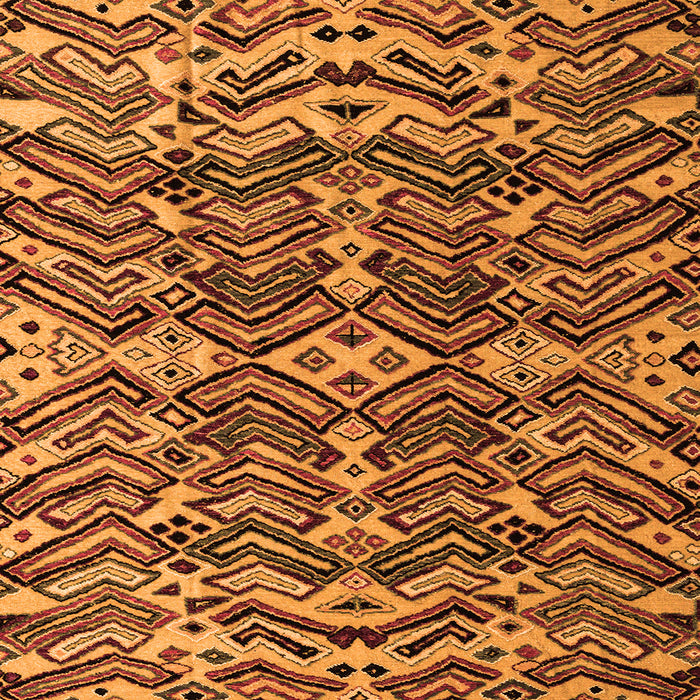 Square Machine Washable Abstract Orange Modern Area Rugs, wshabs4628org