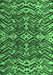 Machine Washable Abstract Emerald Green Modern Area Rugs, wshabs4628emgrn