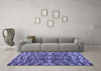 Machine Washable Abstract Blue Modern Rug, wshabs4628blu