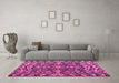 Machine Washable Abstract Pink Modern Rug in a Living Room, wshabs4628pnk